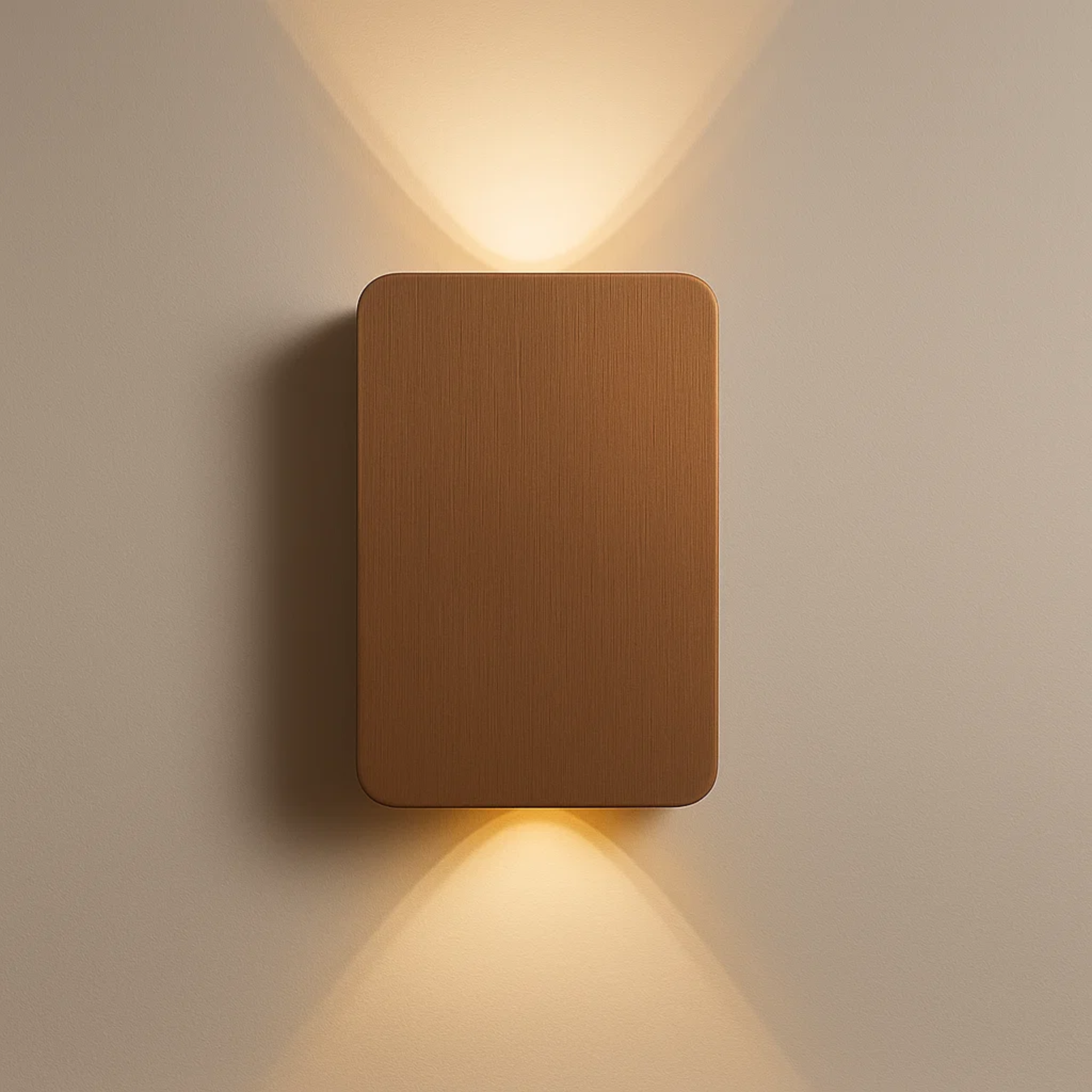 Strakke LED-wandlamp met licht naar boven en beneden