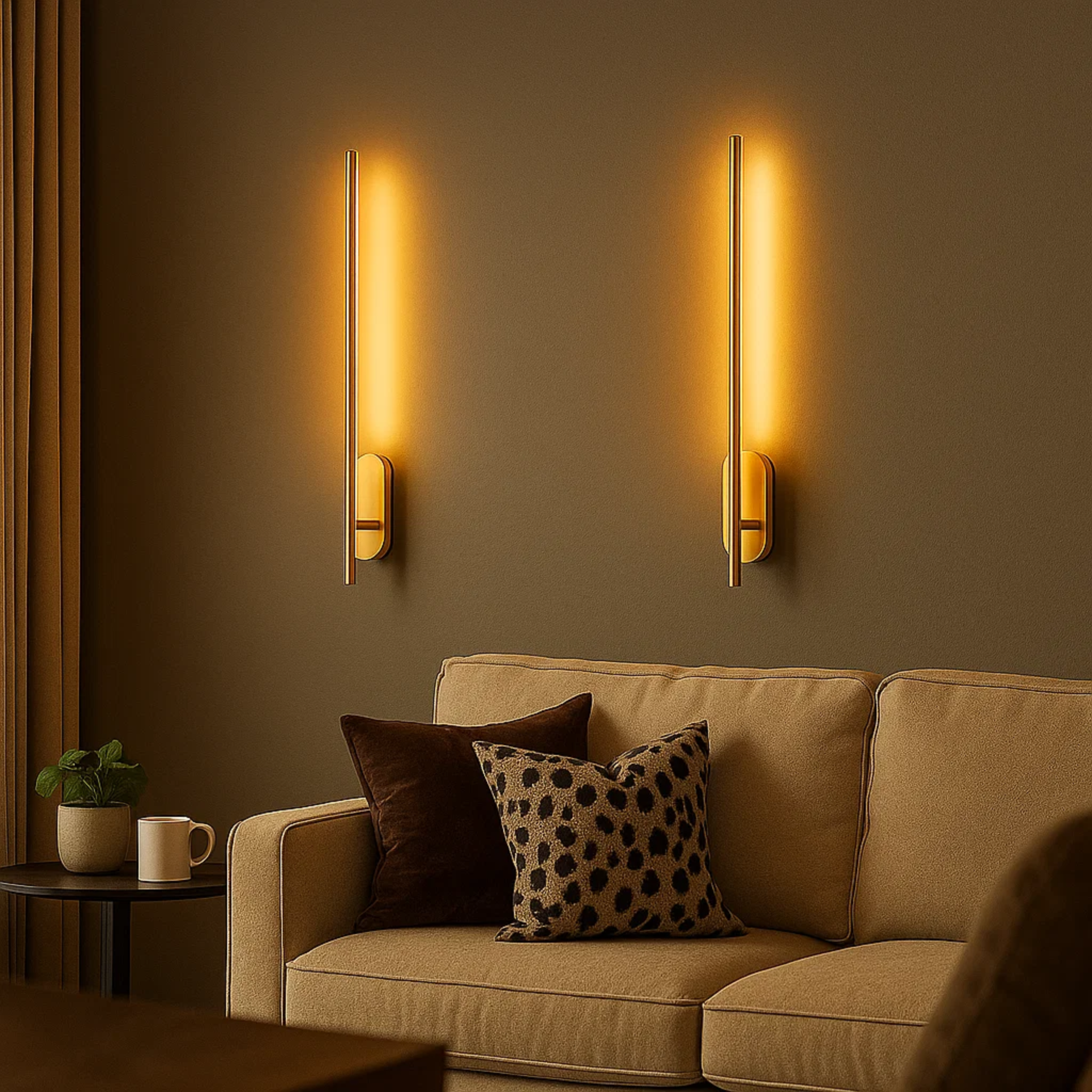 Moderne minimalistische lineaire strip wandlamp