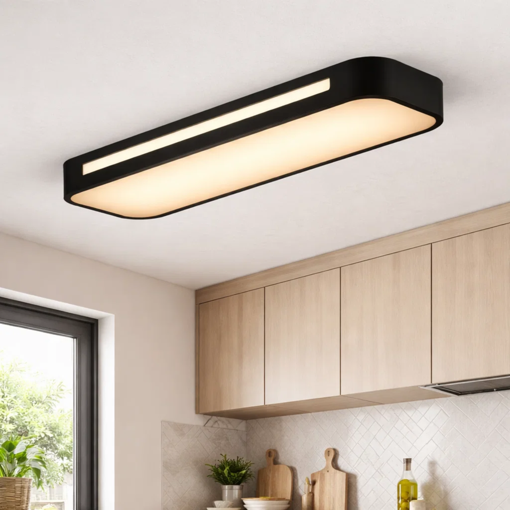 Minimalistische langwerpige LED-plafondlamp