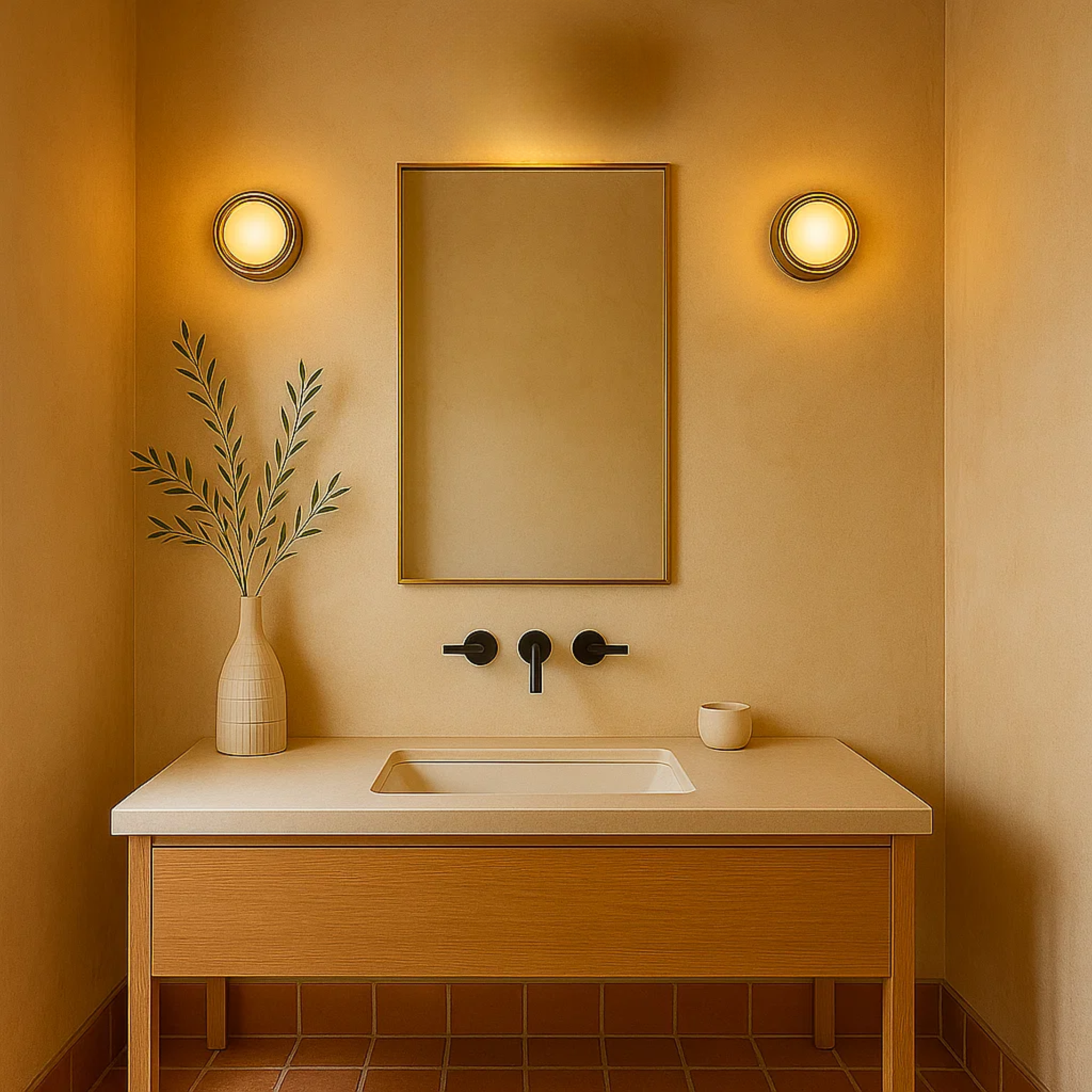 Moderne compacte ronde LED-wandlamp