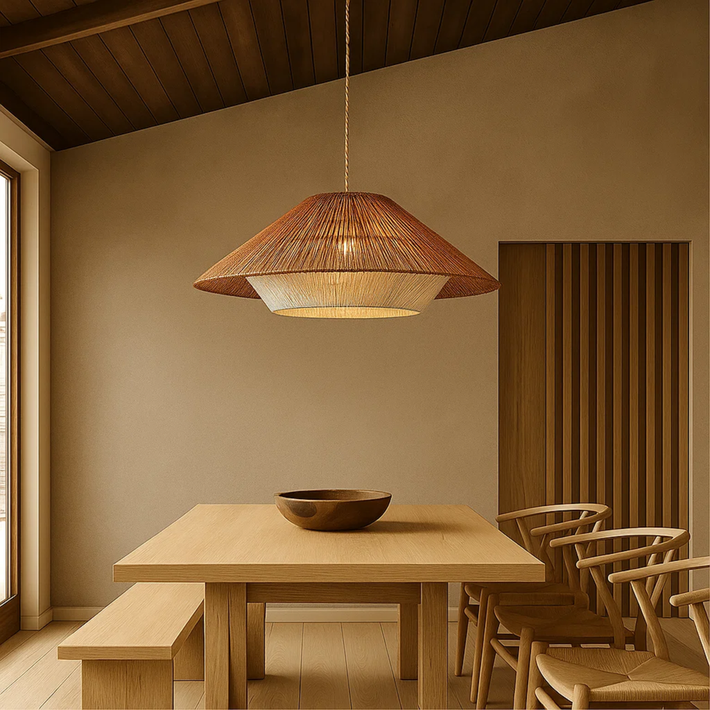 Japandi bamboe hanglamp