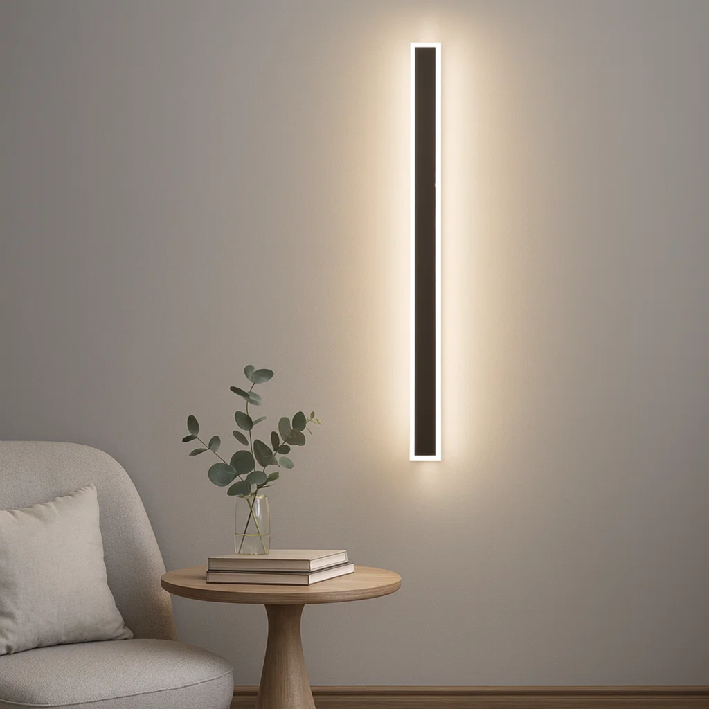 Moderne slanke LED wandlamp