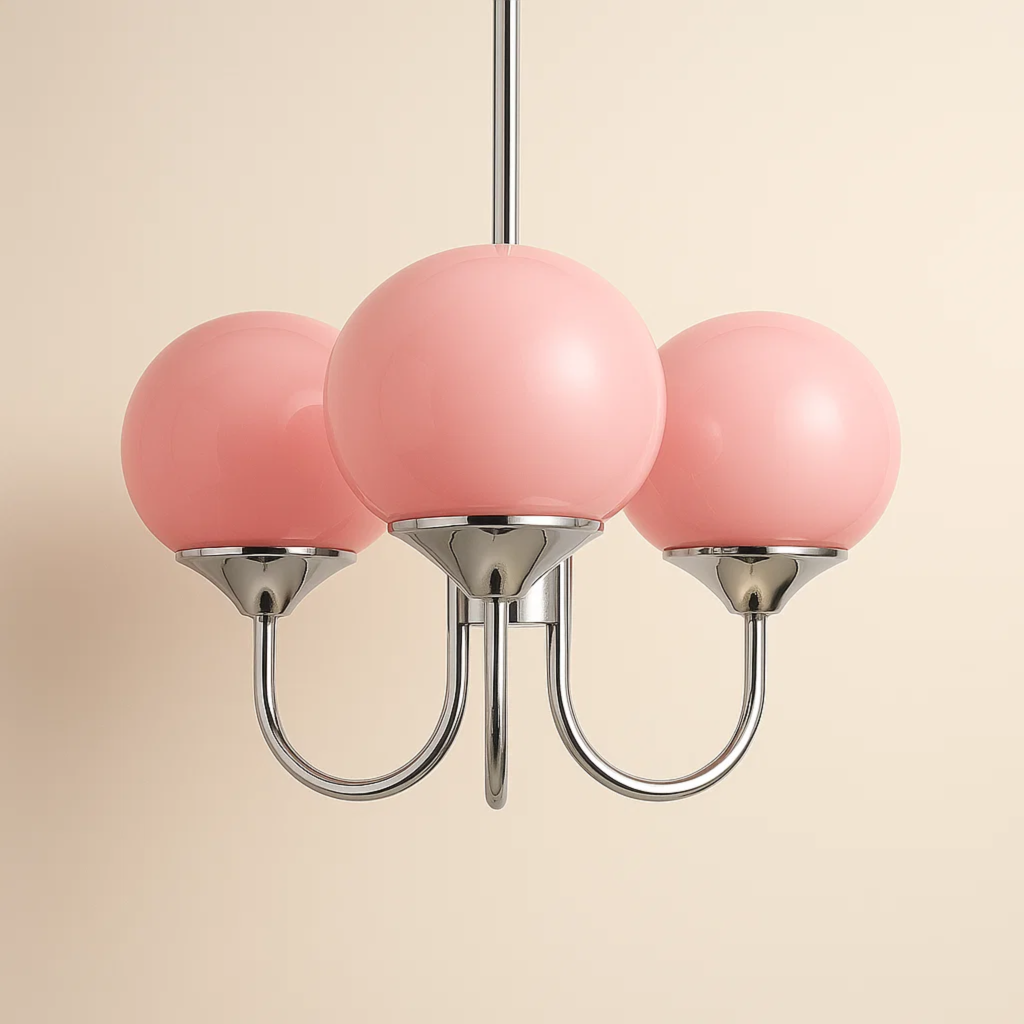 Hanglamp met gekleurde ronde glazen bollen – keuze uit 3 of 5 lichtpunten