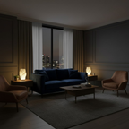 Scandinavische tafellamp met golvende kap in drie modellen