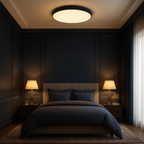 Modern sleek round ceiling lamp