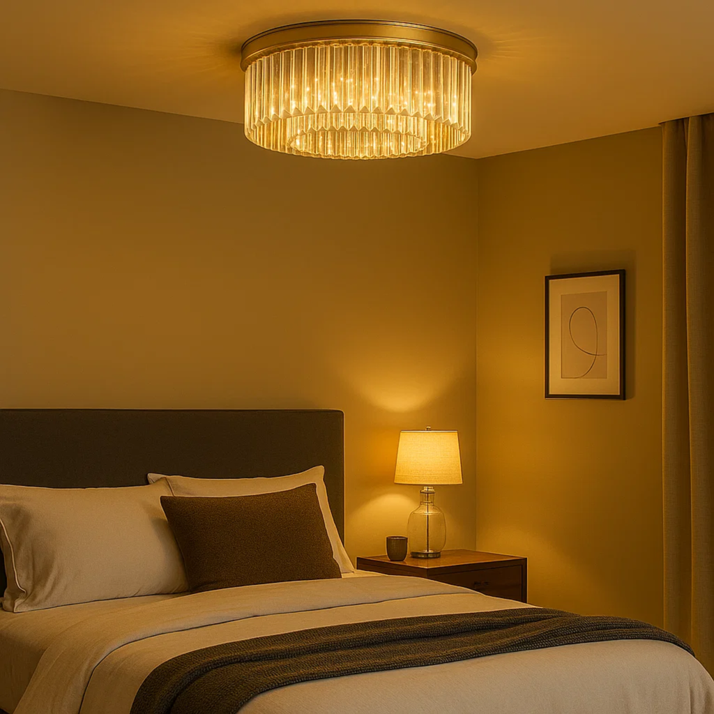 Elegante klassieke kristallen opbouw plafondlamp