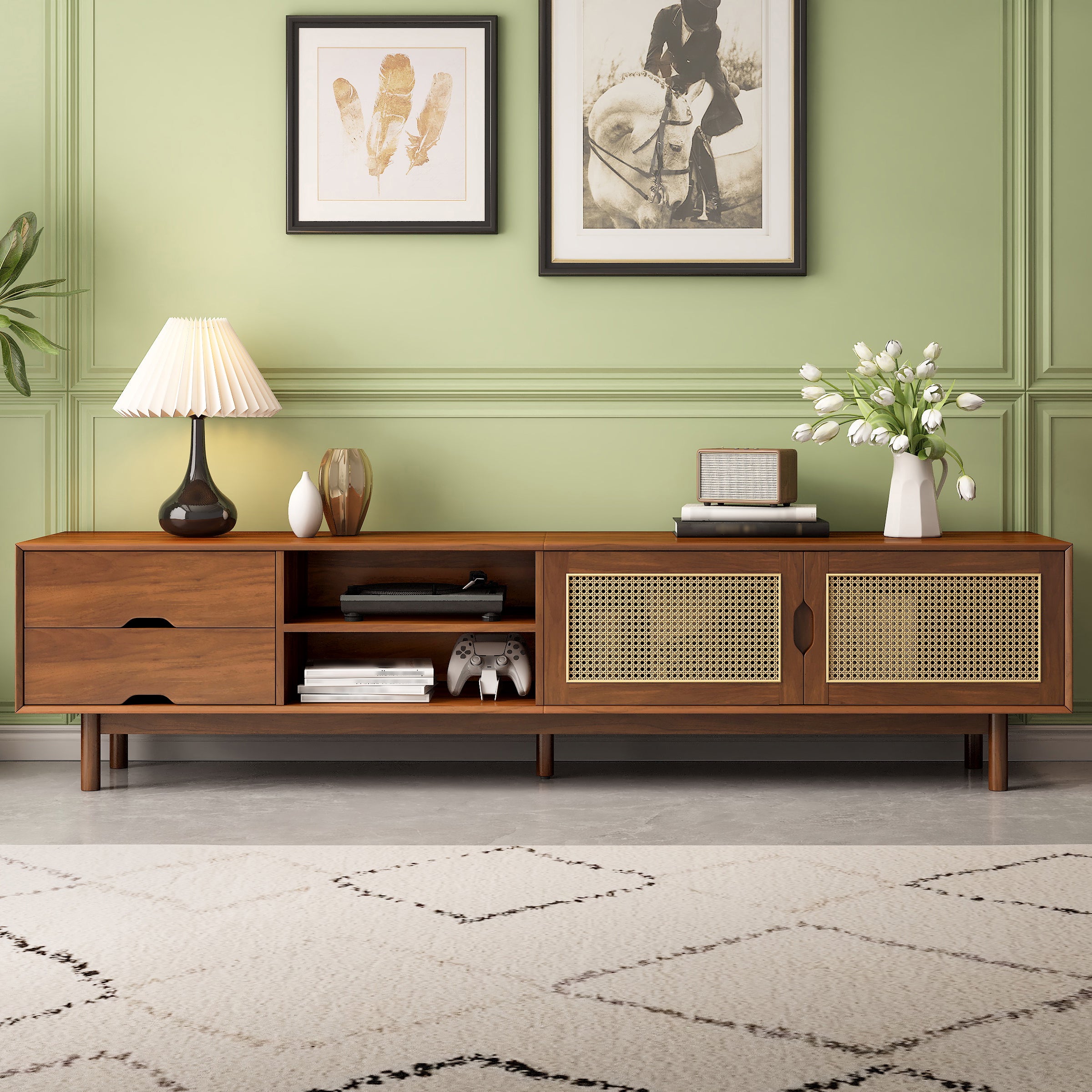 Dagmar Rattan TV Stand