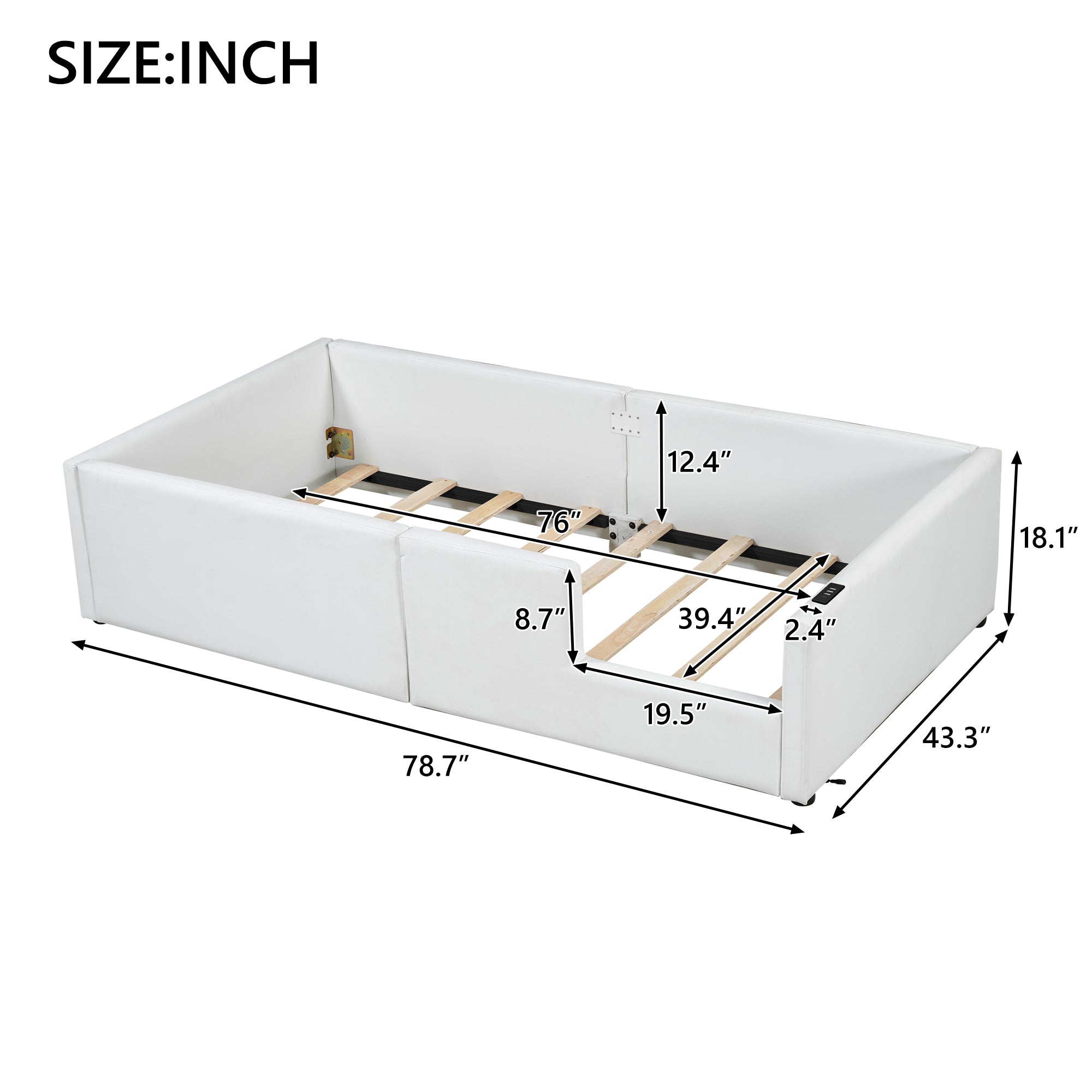 Vigga Twin Platform Bed Frame