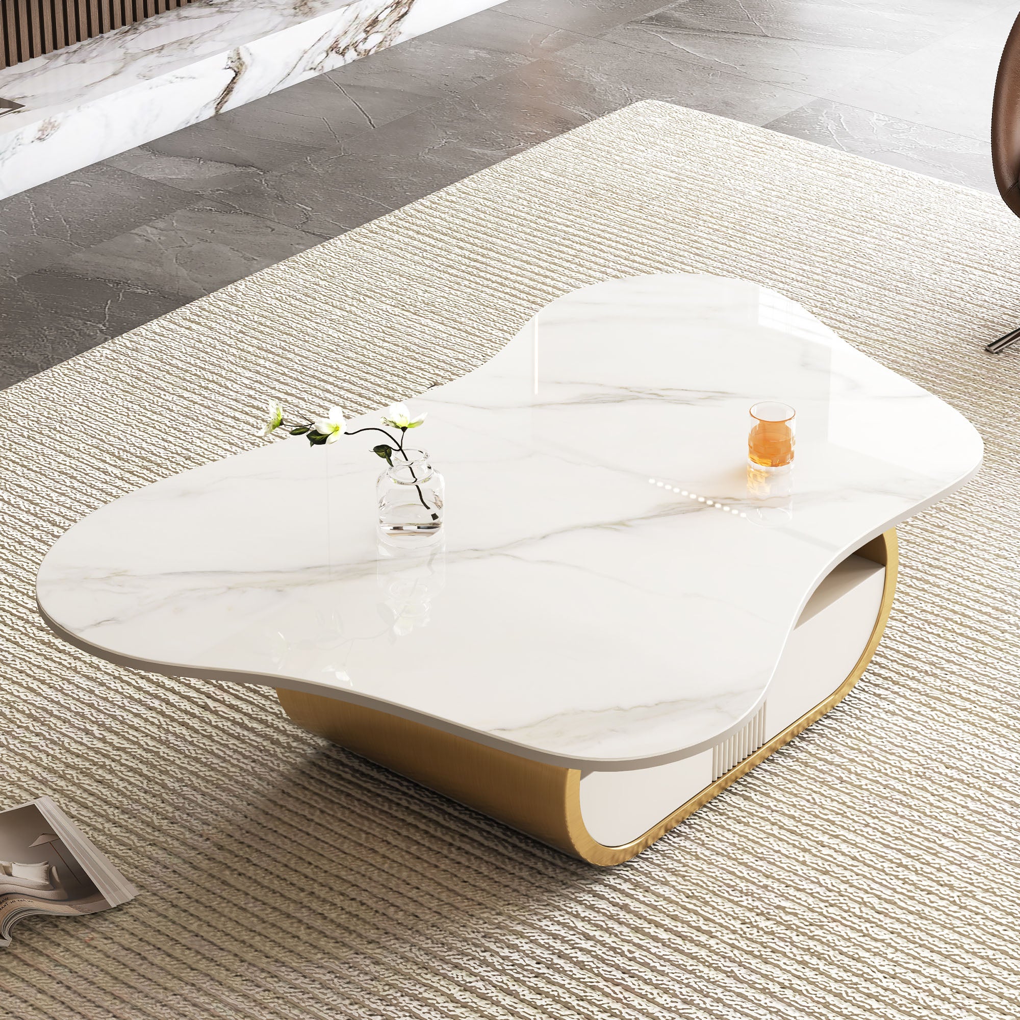 Vidar Oval Marble Coffee Table