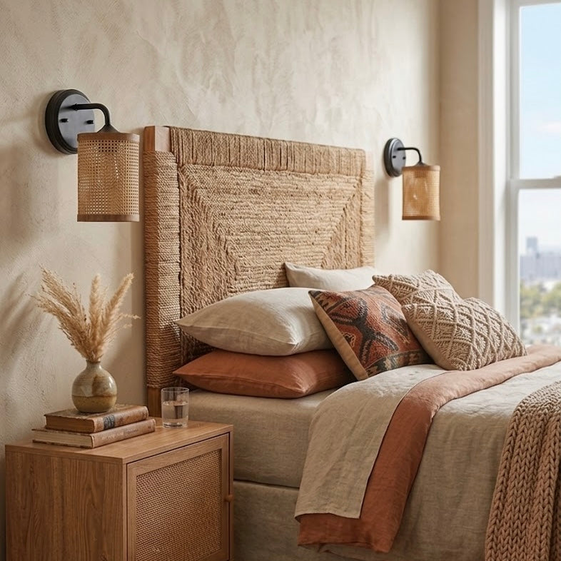 Cilla Rattan Wall Sconce