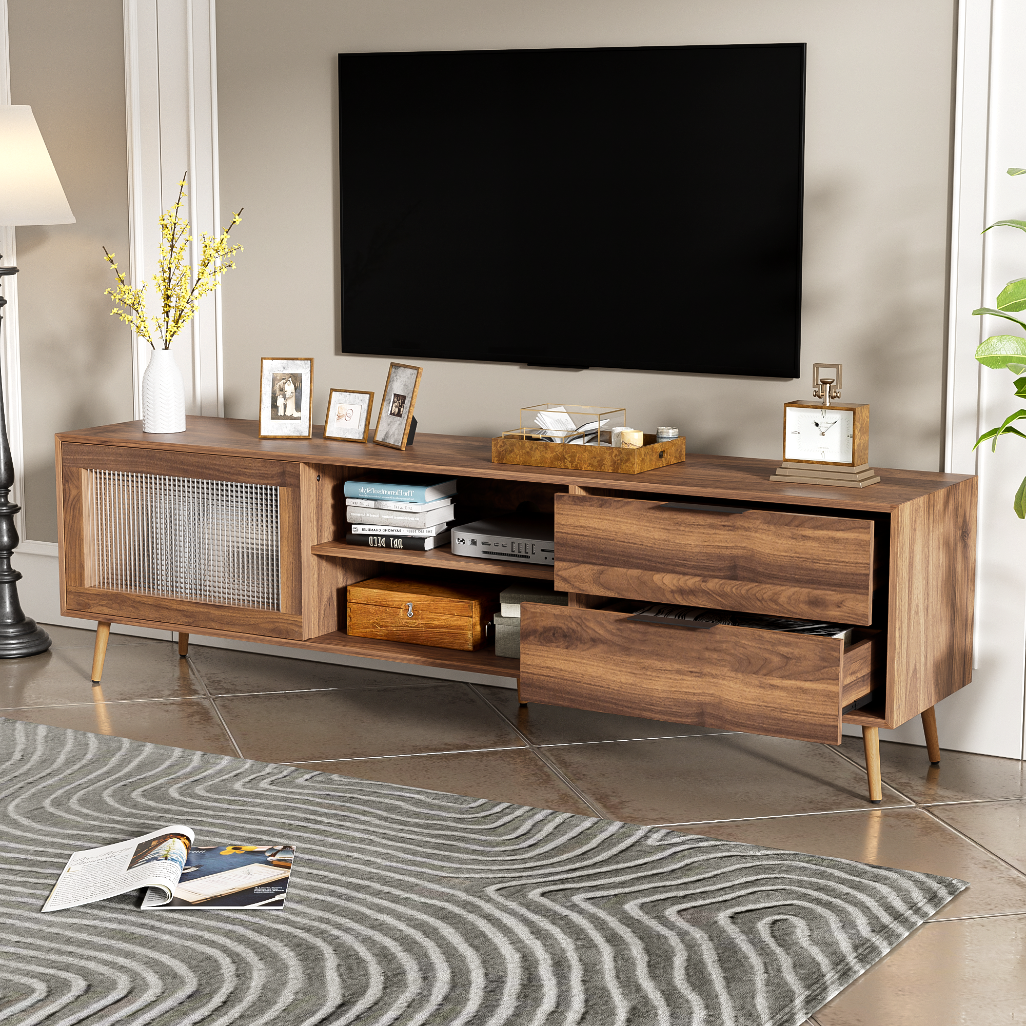 Ulla Storage Solid Wood TV Stand