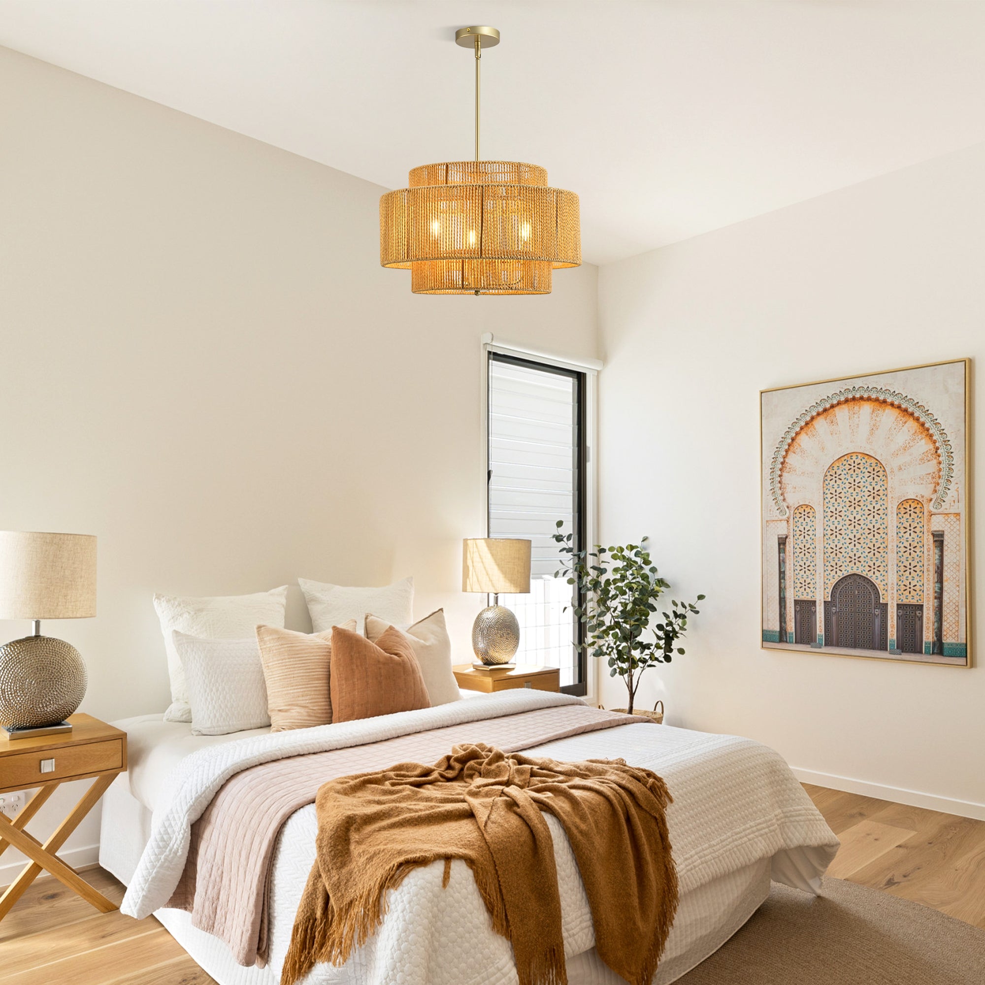 Hulda Rattan Chandelier
