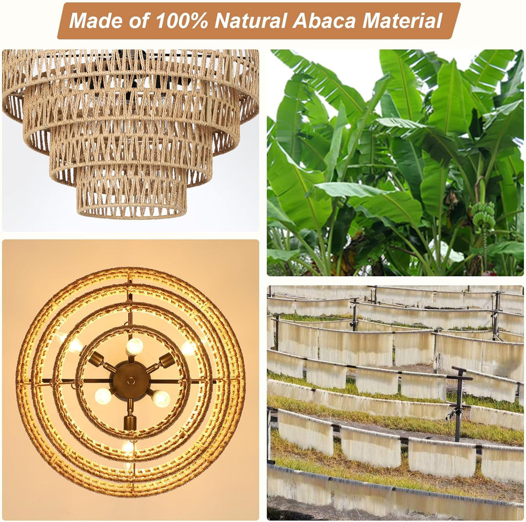Hallgerd Rattan Chandelier