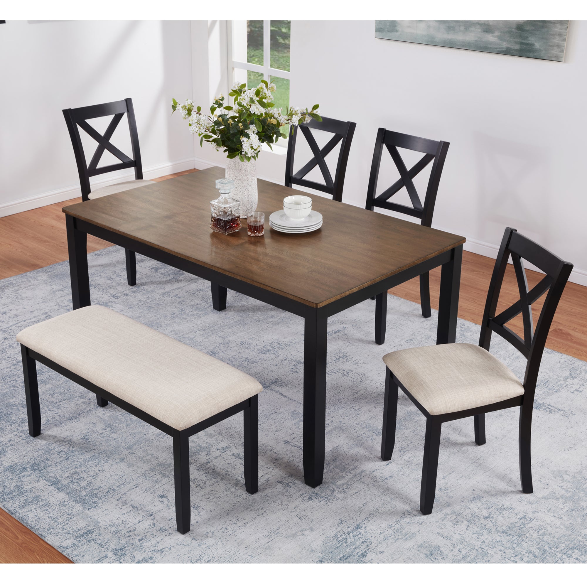 Cecilie 6-Piece Oak Dining Set