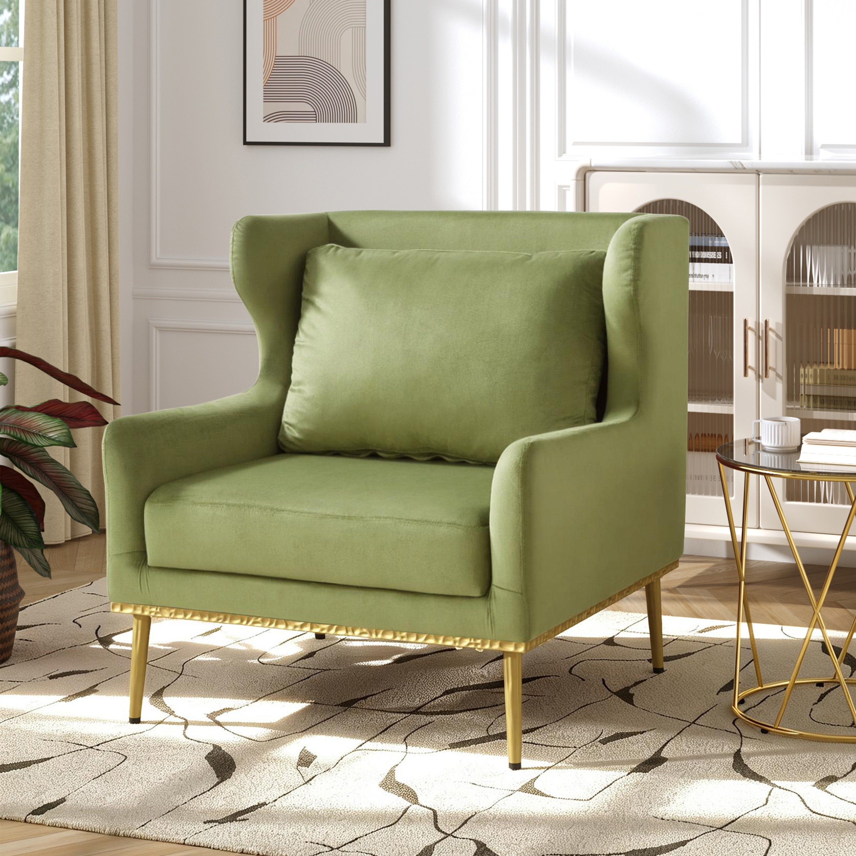 Rasmus Velvet Accent Chair
