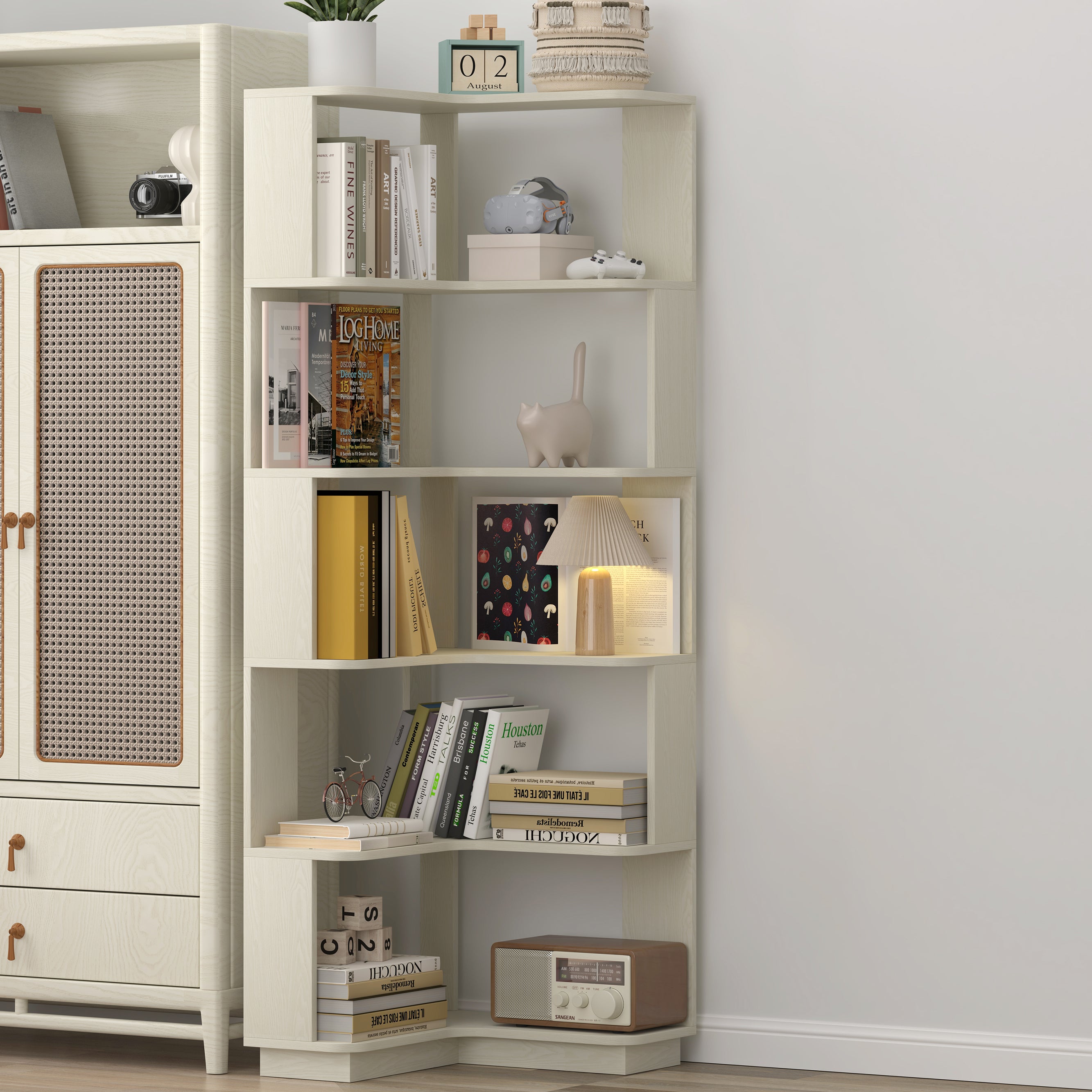 Oydis Corner Bookshelf