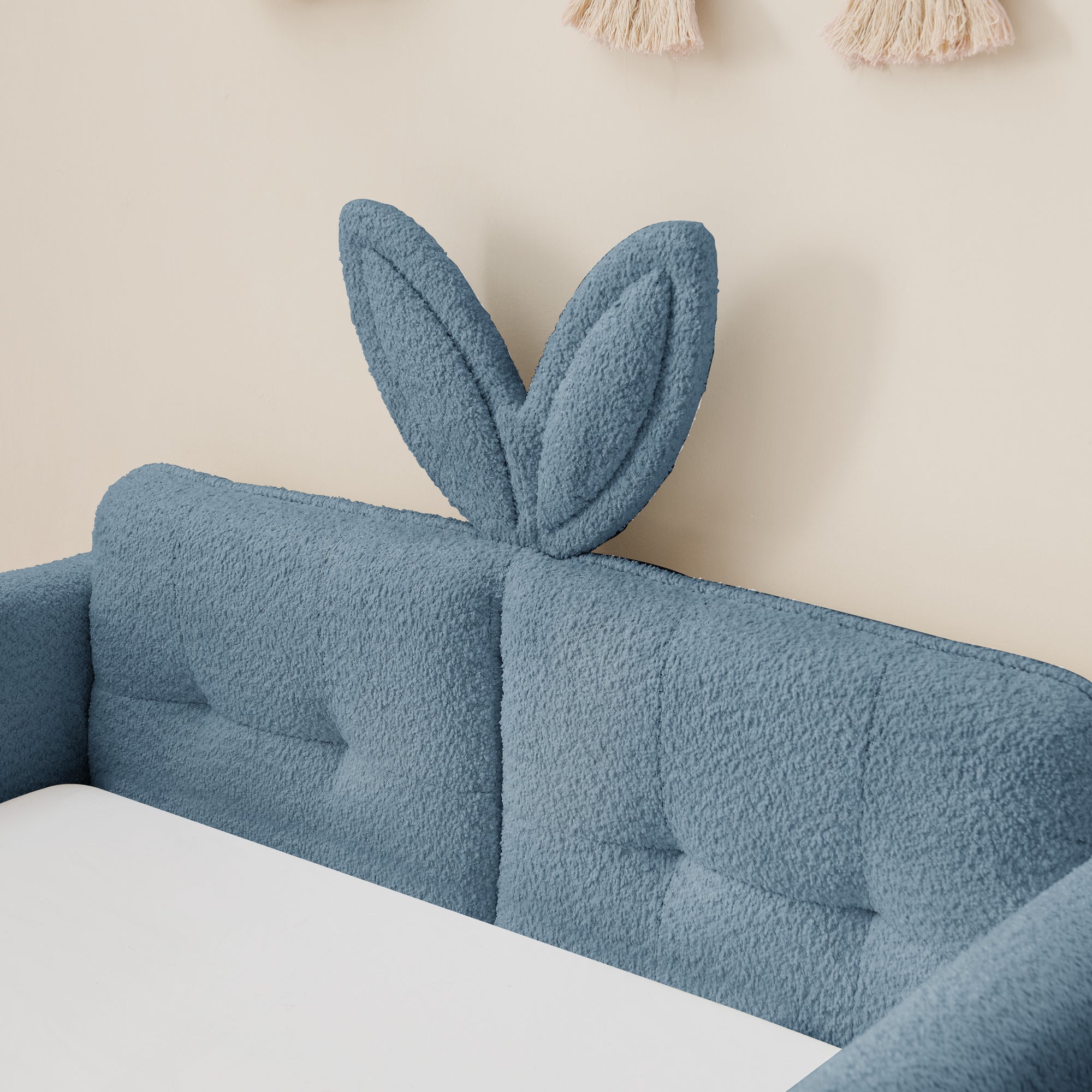 Lene Boucle Twin Platform Bed Frame