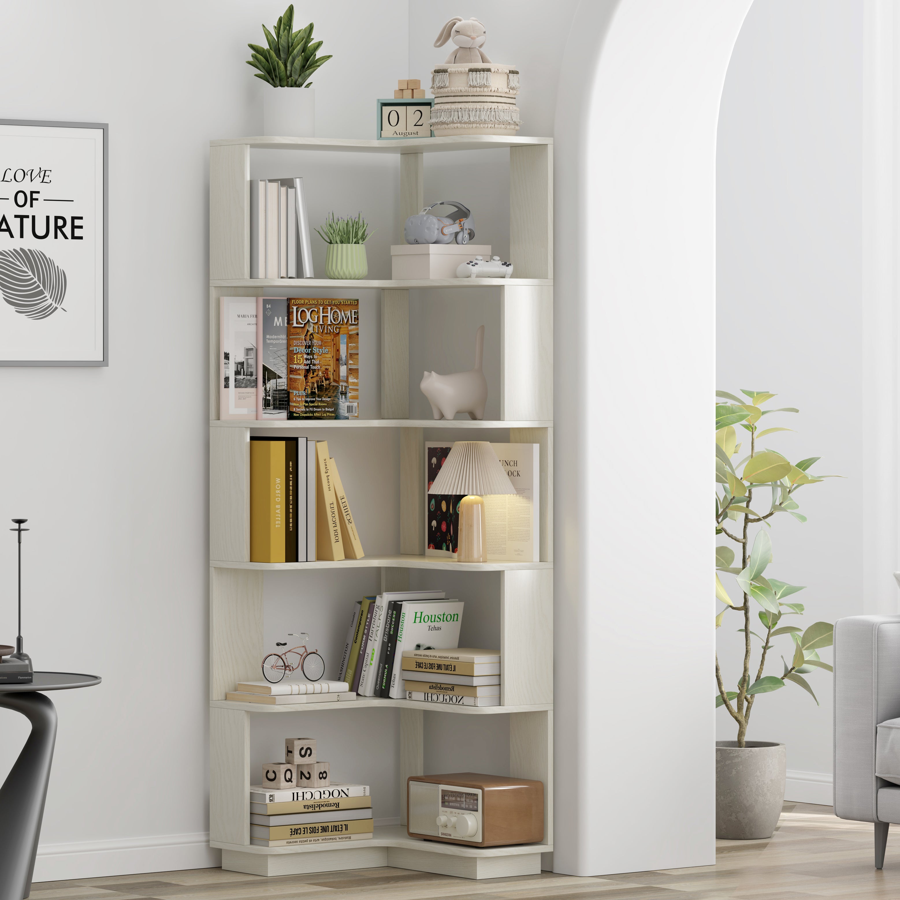 Oydis Corner Bookshelf