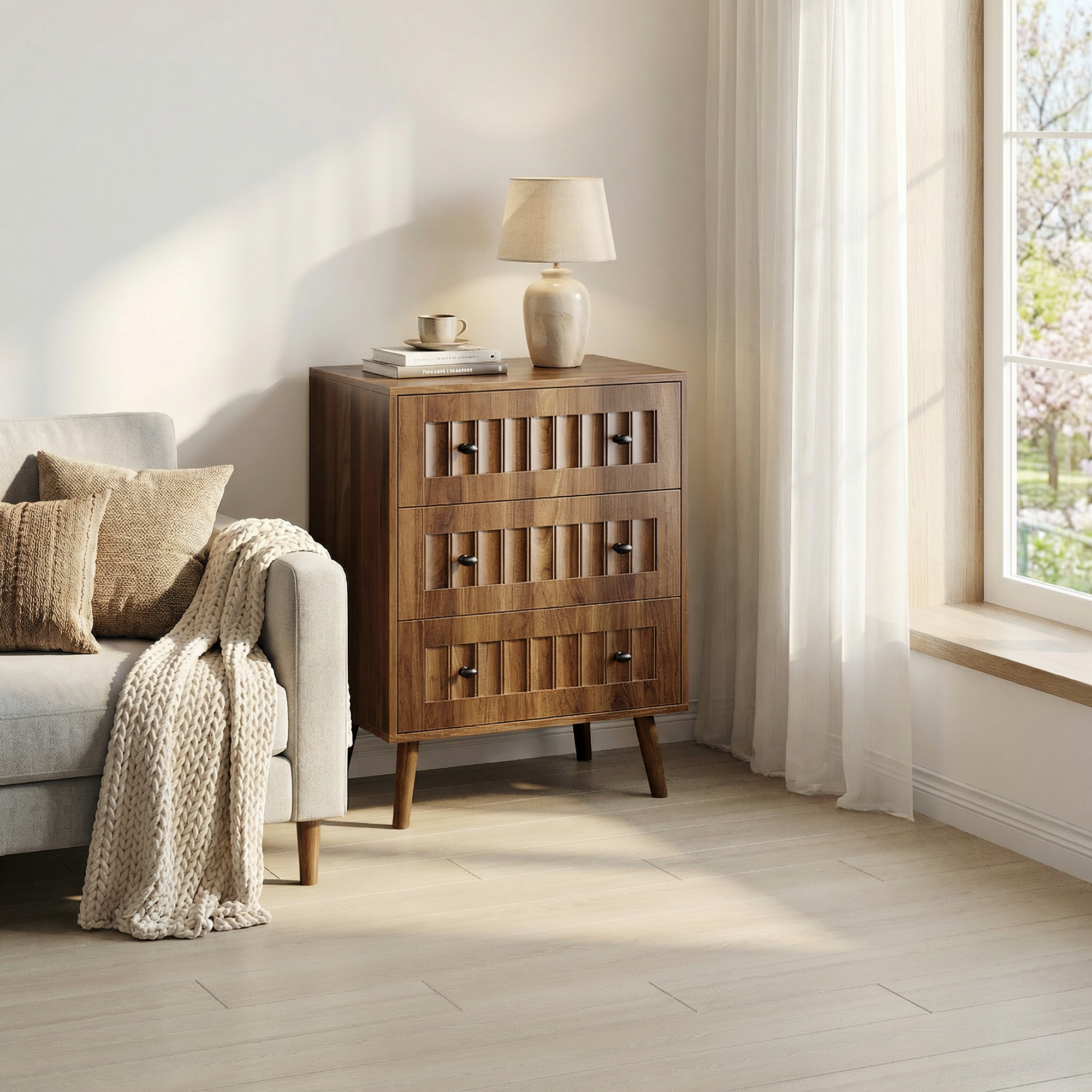 Malin Storage Walnut Dresser