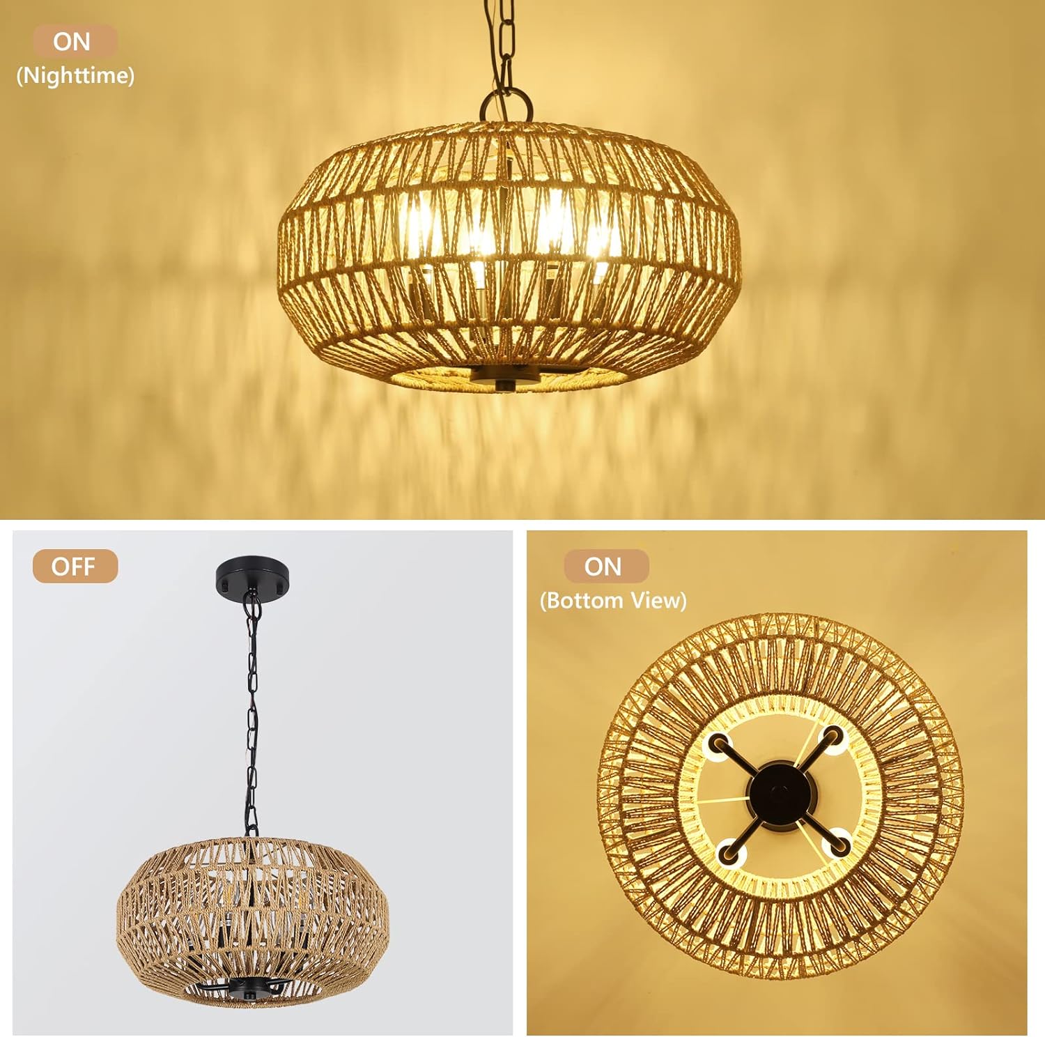 Jofride Rattan Pendant Light