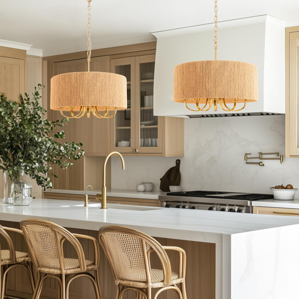 Eyja Rattan Chandelier