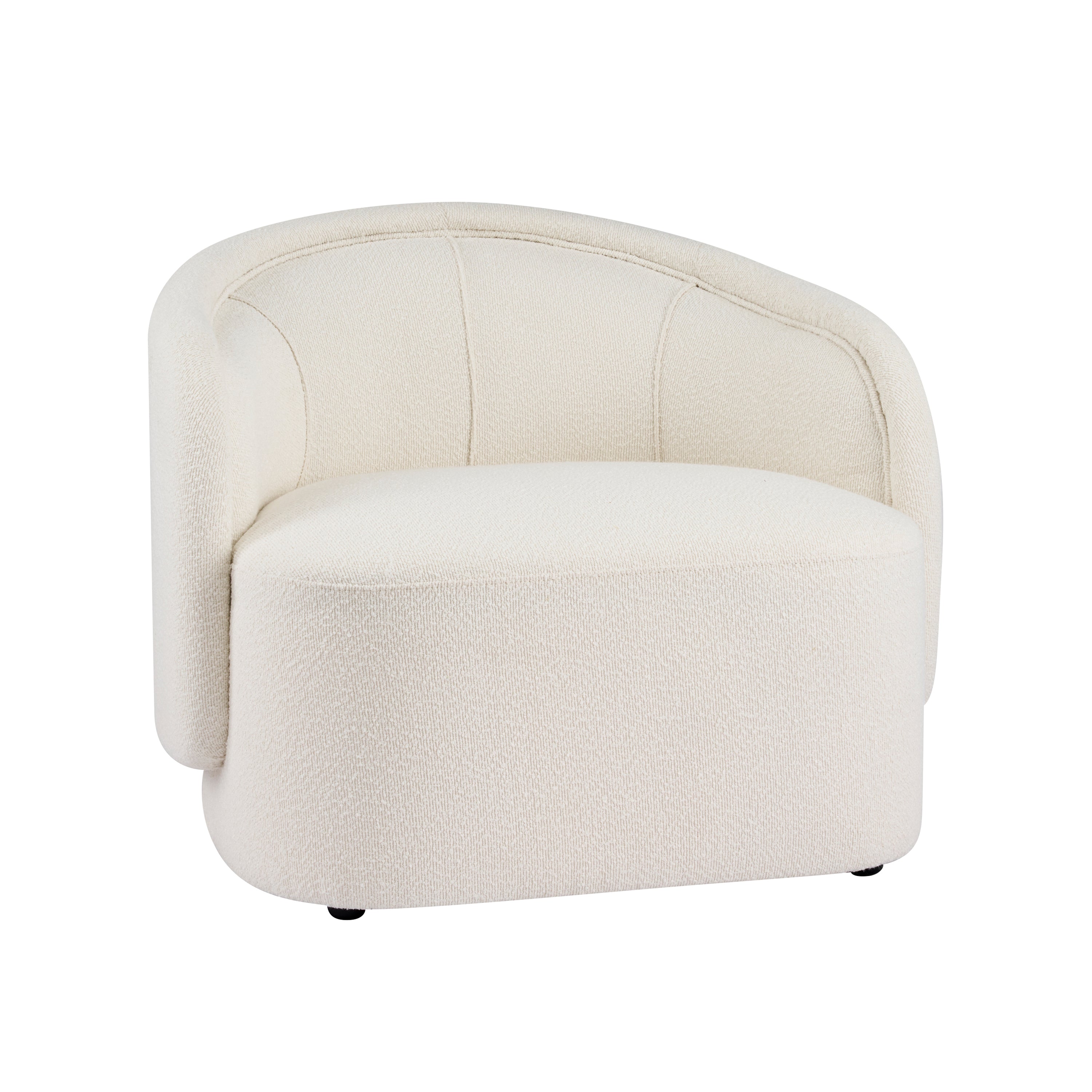 Liv Curved Boucle Accent Chair