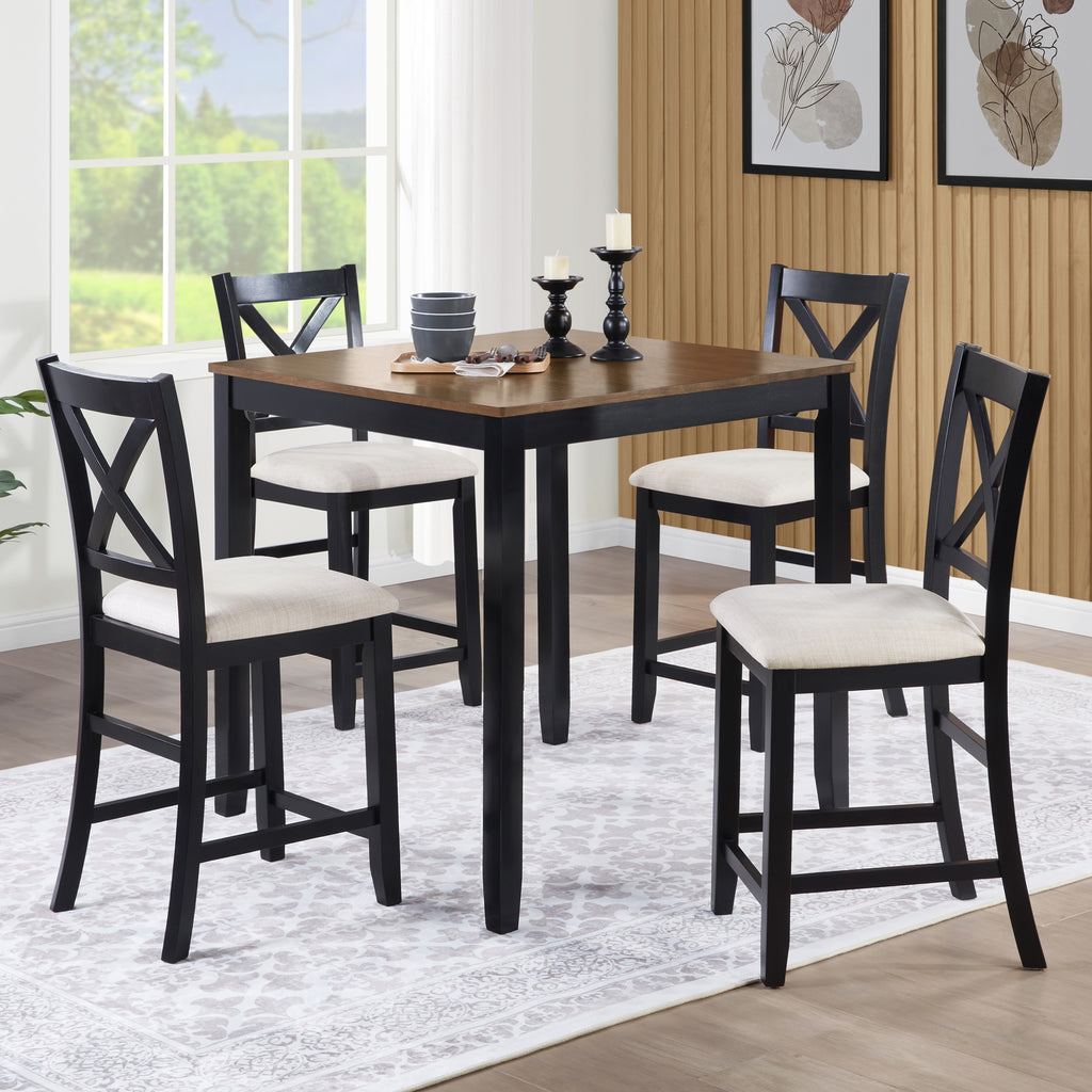 Baldur 5-Piece Oak Dining Set
