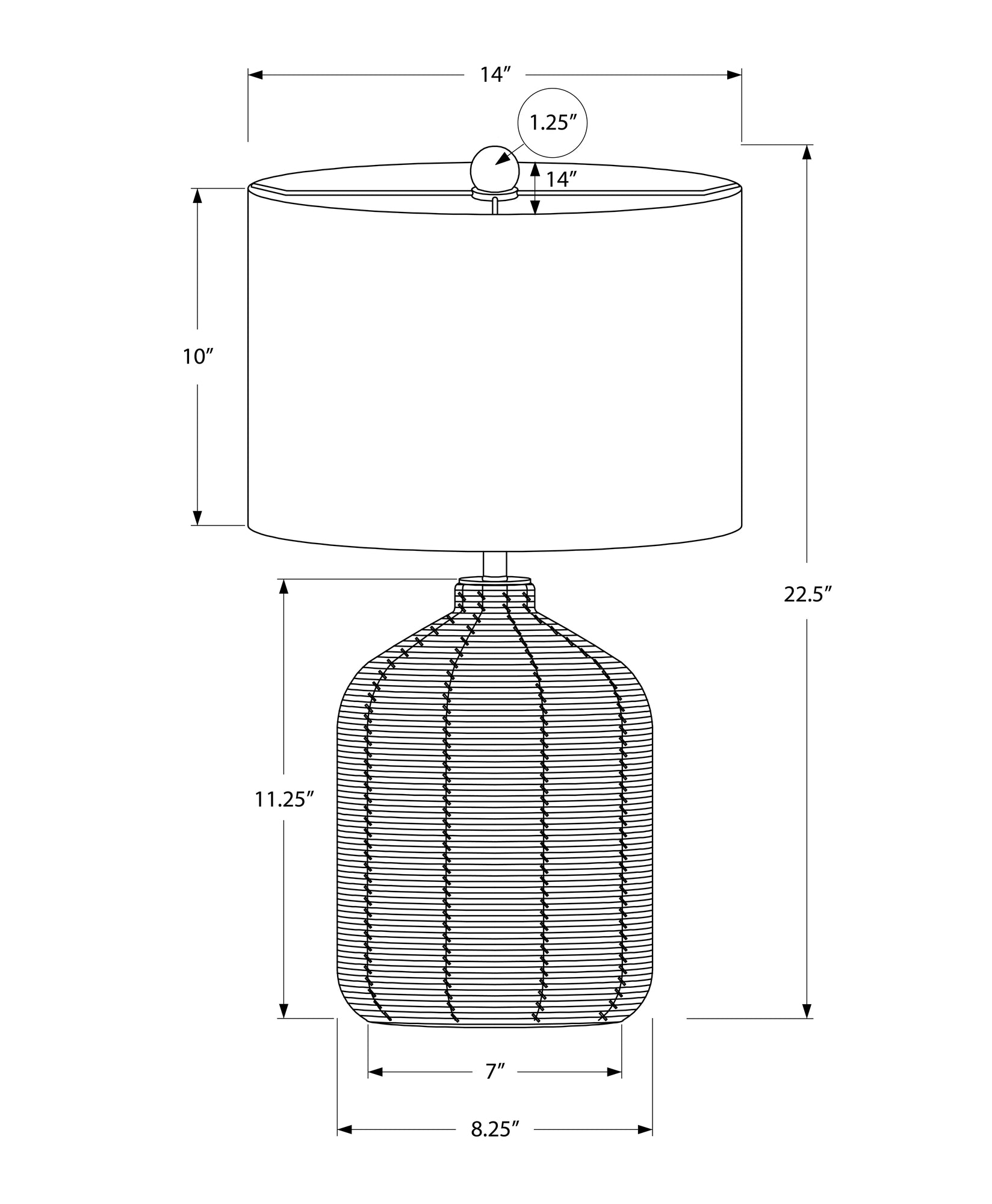 Modgunn Rattan Table Lamp