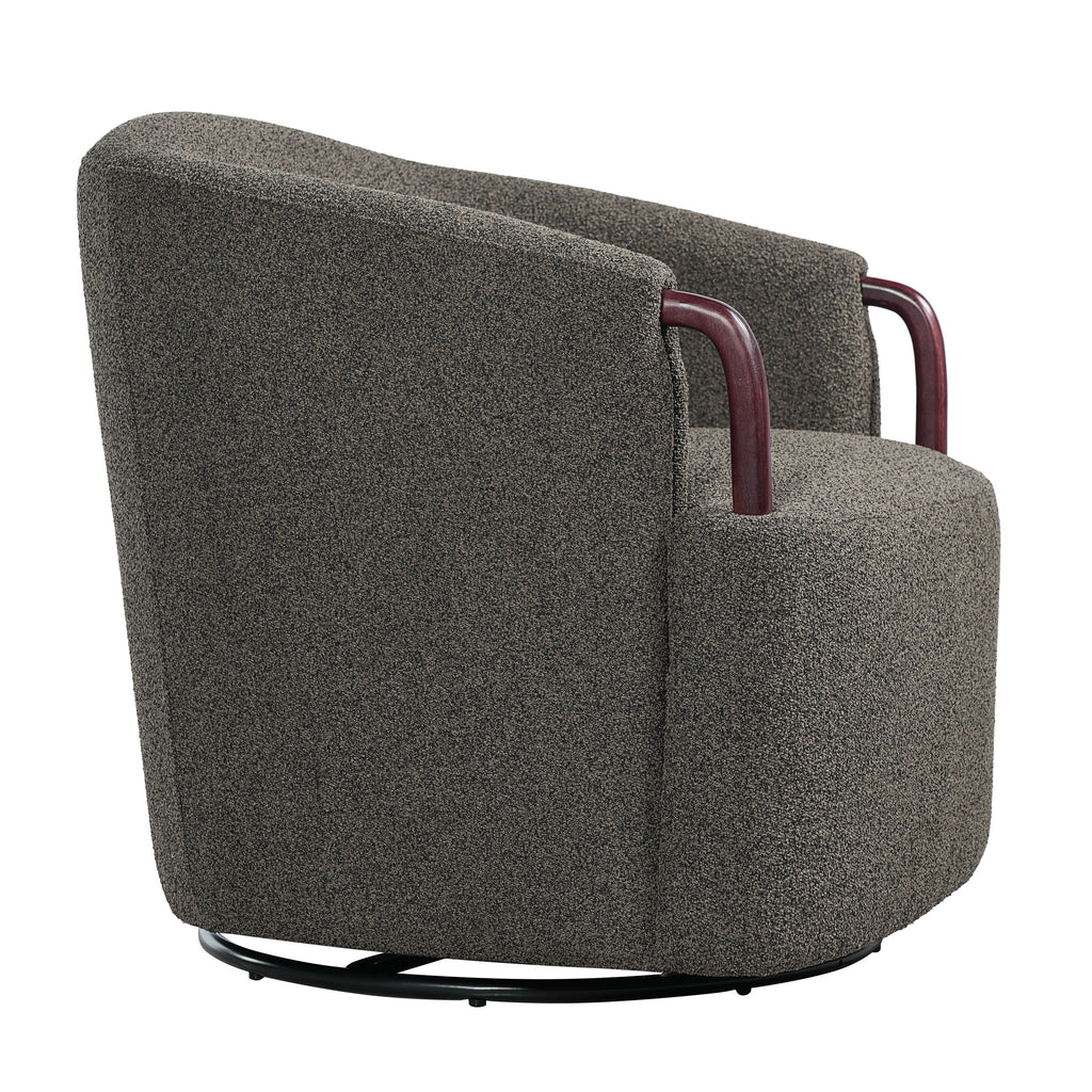 Halvor Barrel Boucle Accent Chair