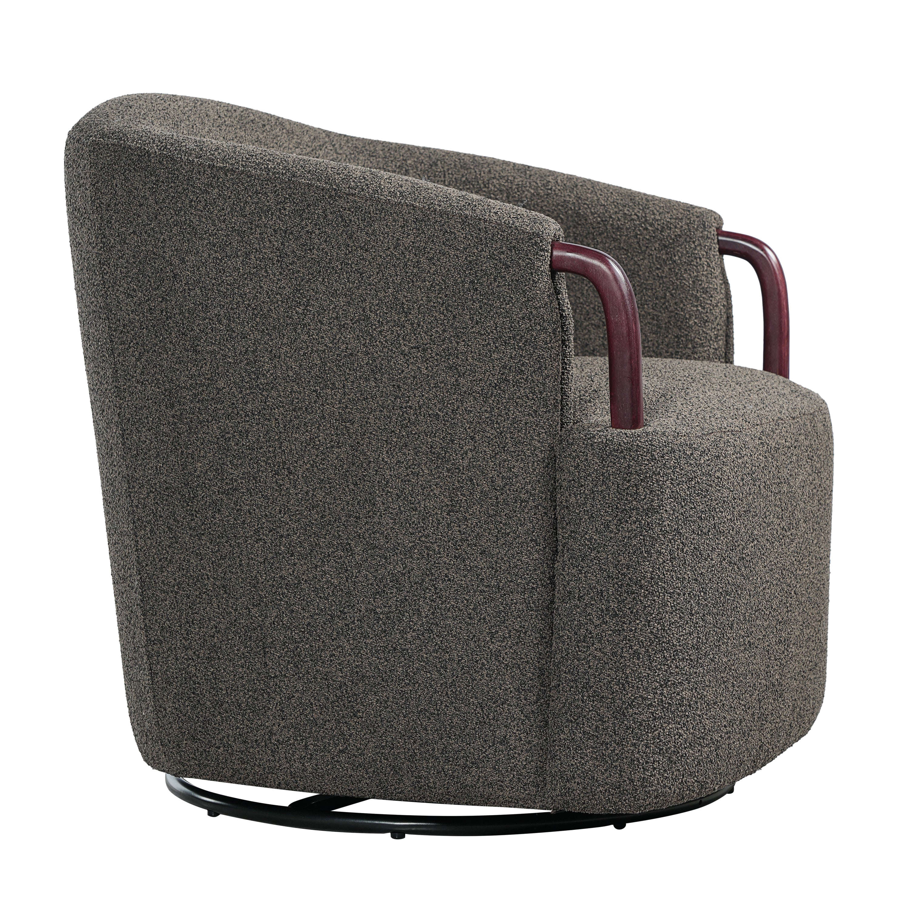 Halvor Barrel Boucle Accent Chair