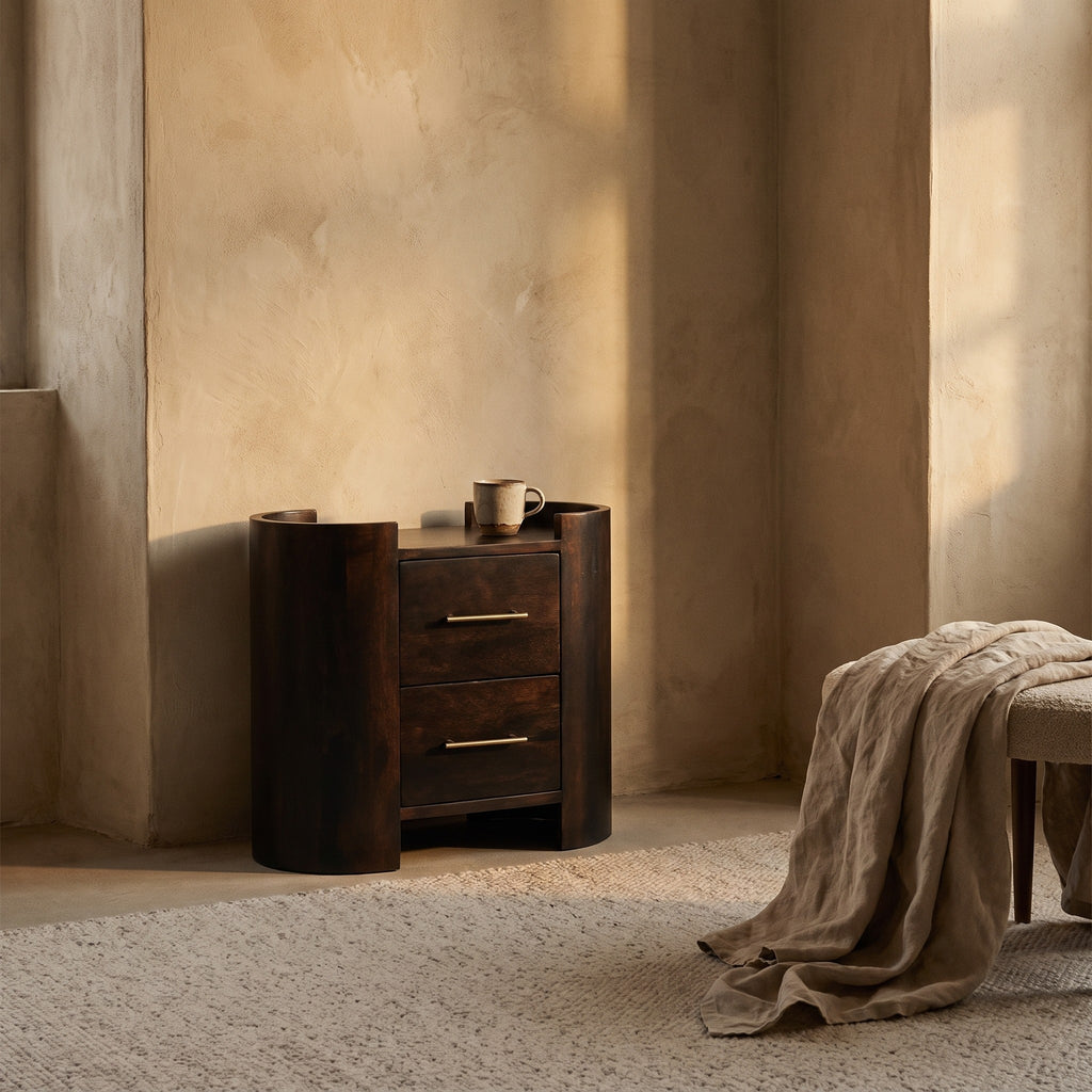Runar Solid Wood Nightstand