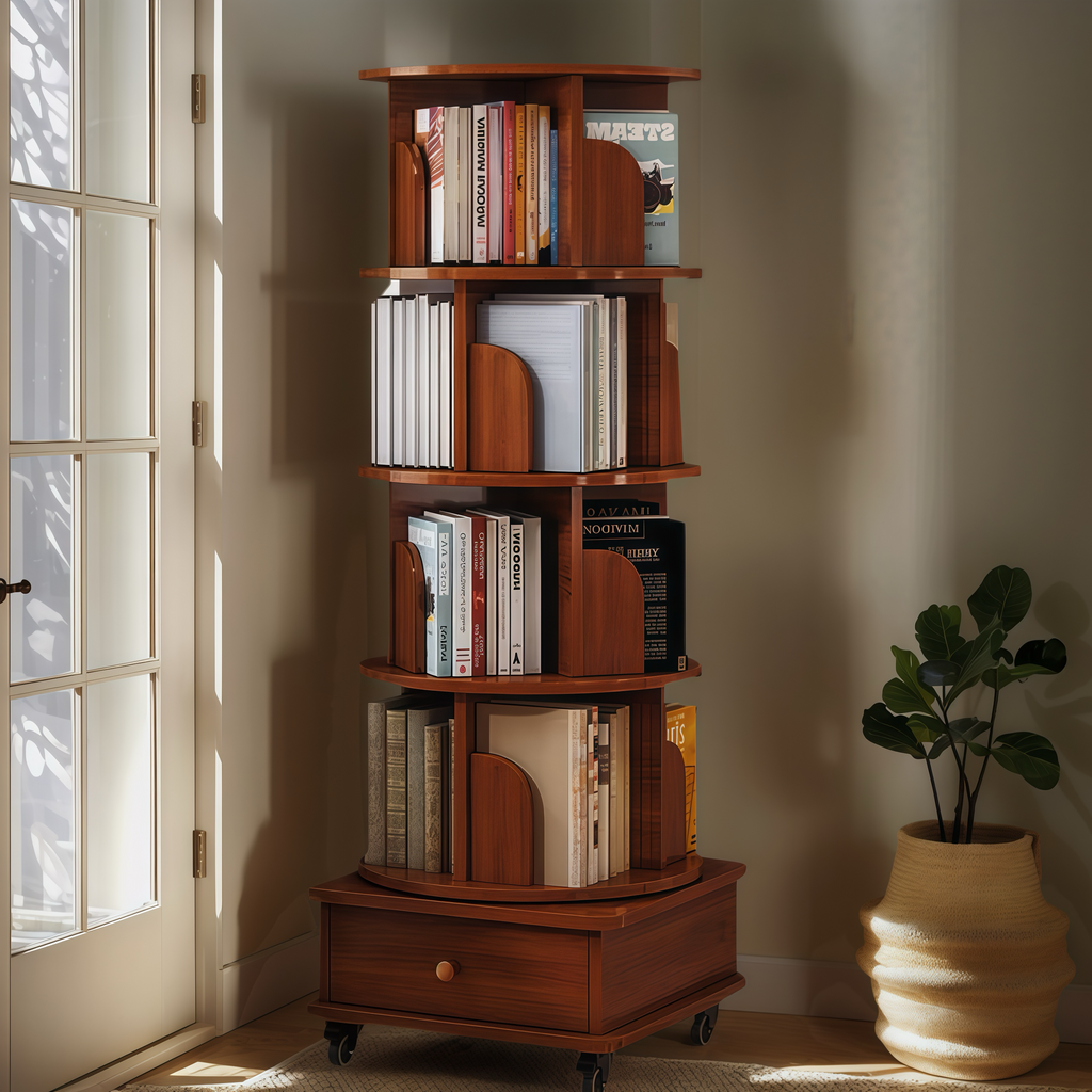 Polly Storage Walnut Bookshelf