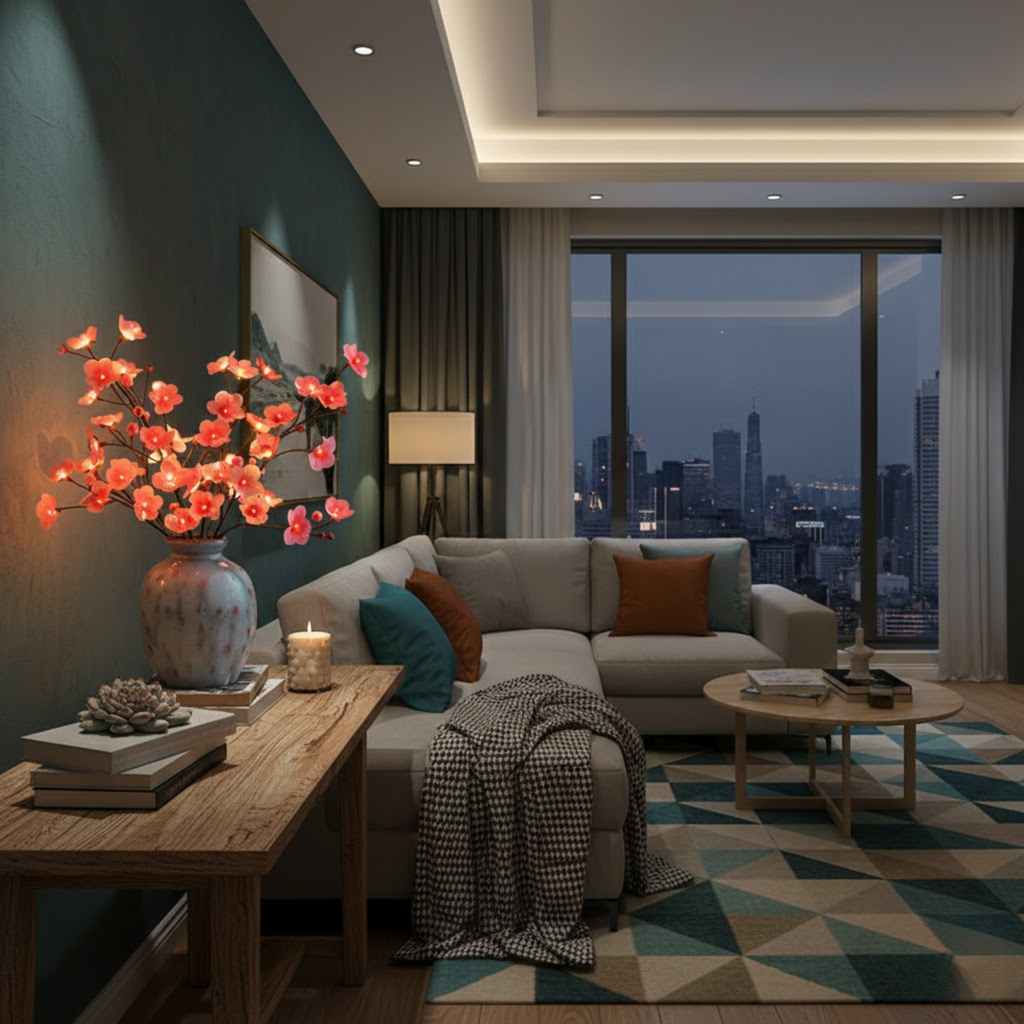 LED-lichttakken voor gebruik in een vaas of pot