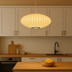 Suspension Japandi avec abat-jour en tissu doux