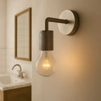 Industriële wandlamp met minimalistisch metalen armatuur