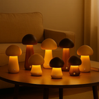 Tafellamp in paddenstoelvorm