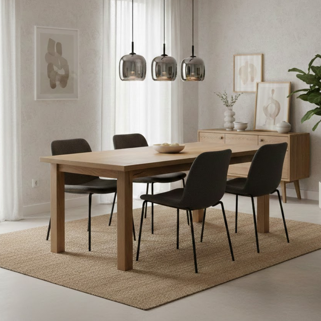 Nordic hanglamp met zwart glazen ontwerp