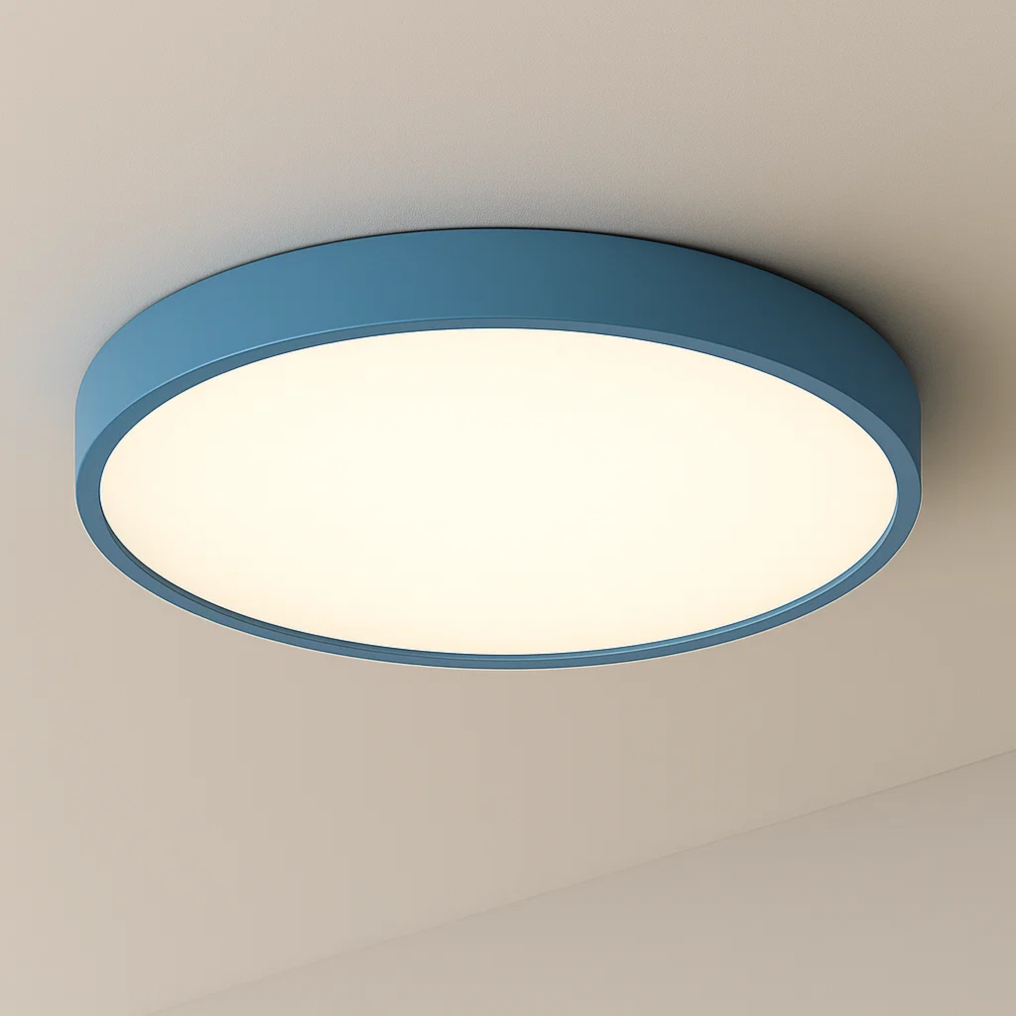 Strakke moderne ronde plafondlamp met zacht licht