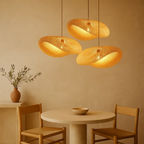 Warme bamboe plafondlamp voor een rustige sfeer