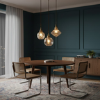 Klassieke hanglamp met glazen kap in 4 modellen