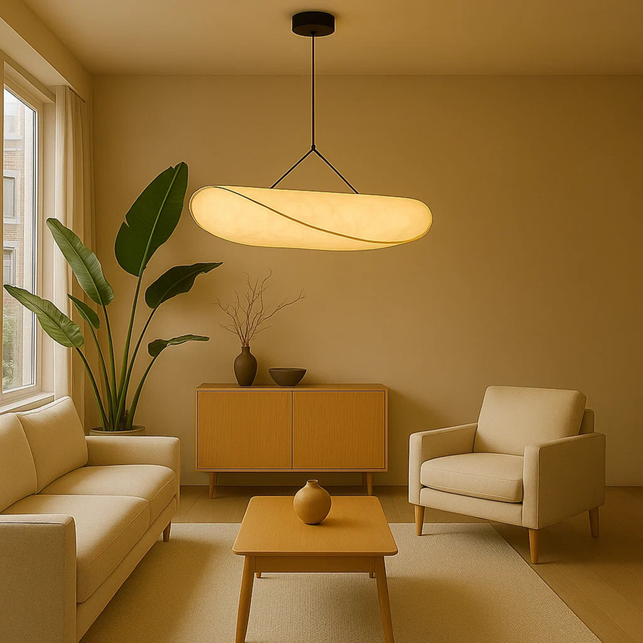 Japandi minimalistische hanglamp