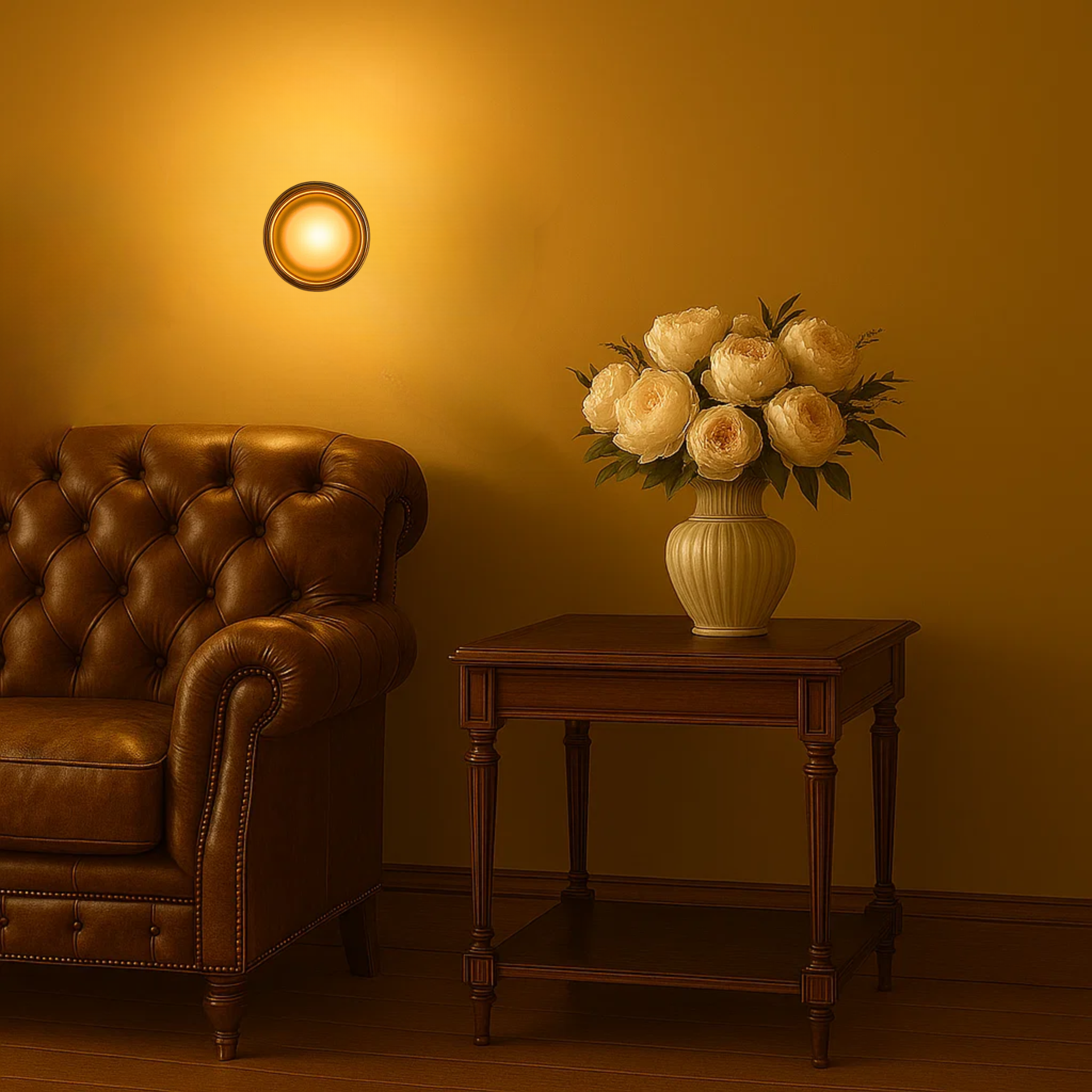 Moderne compacte ronde LED-wandlamp