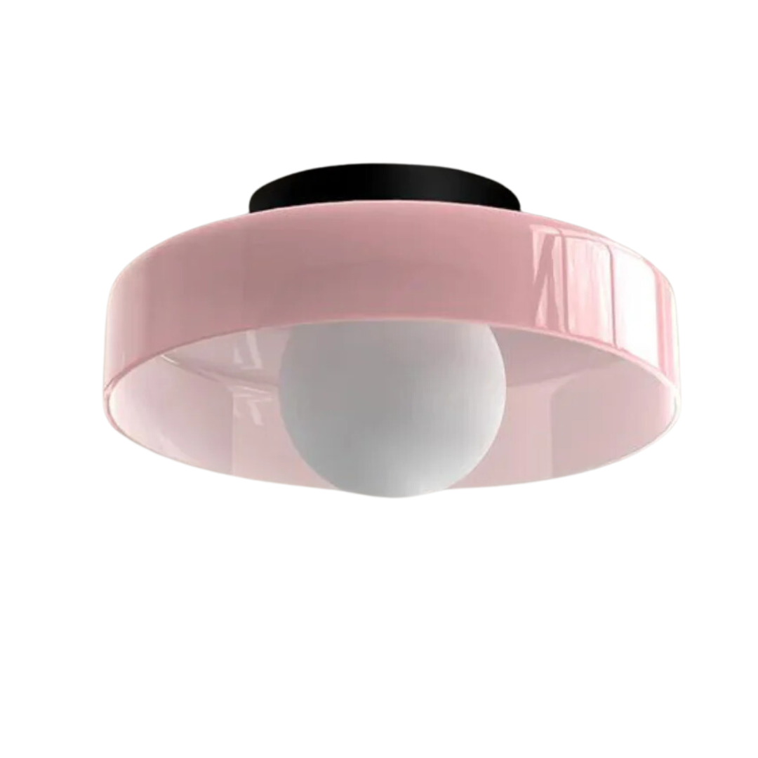 SkyLumi | Rund glasloftlampe med elegant funktionalitet