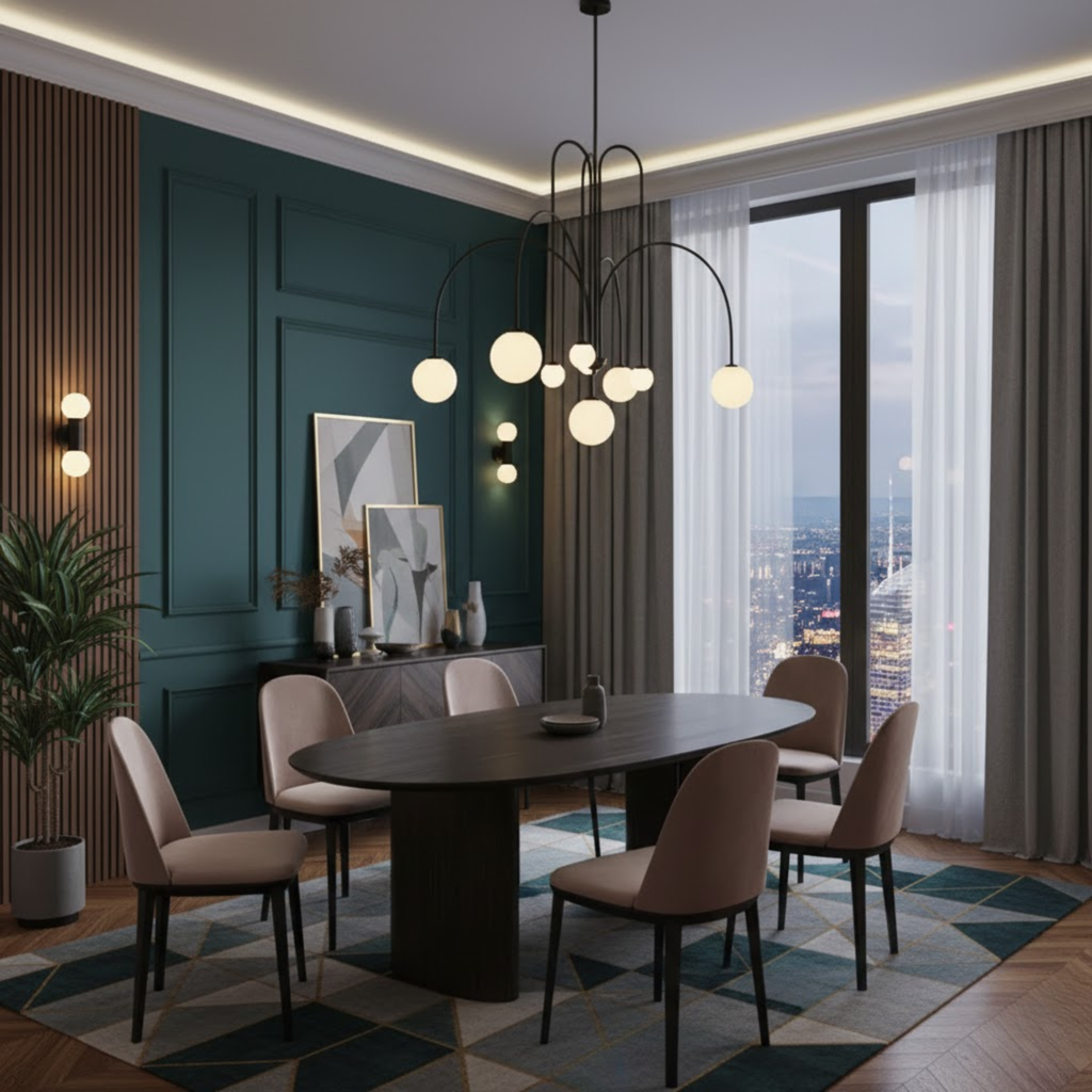 Design hanglamp met ronde lichtbollen