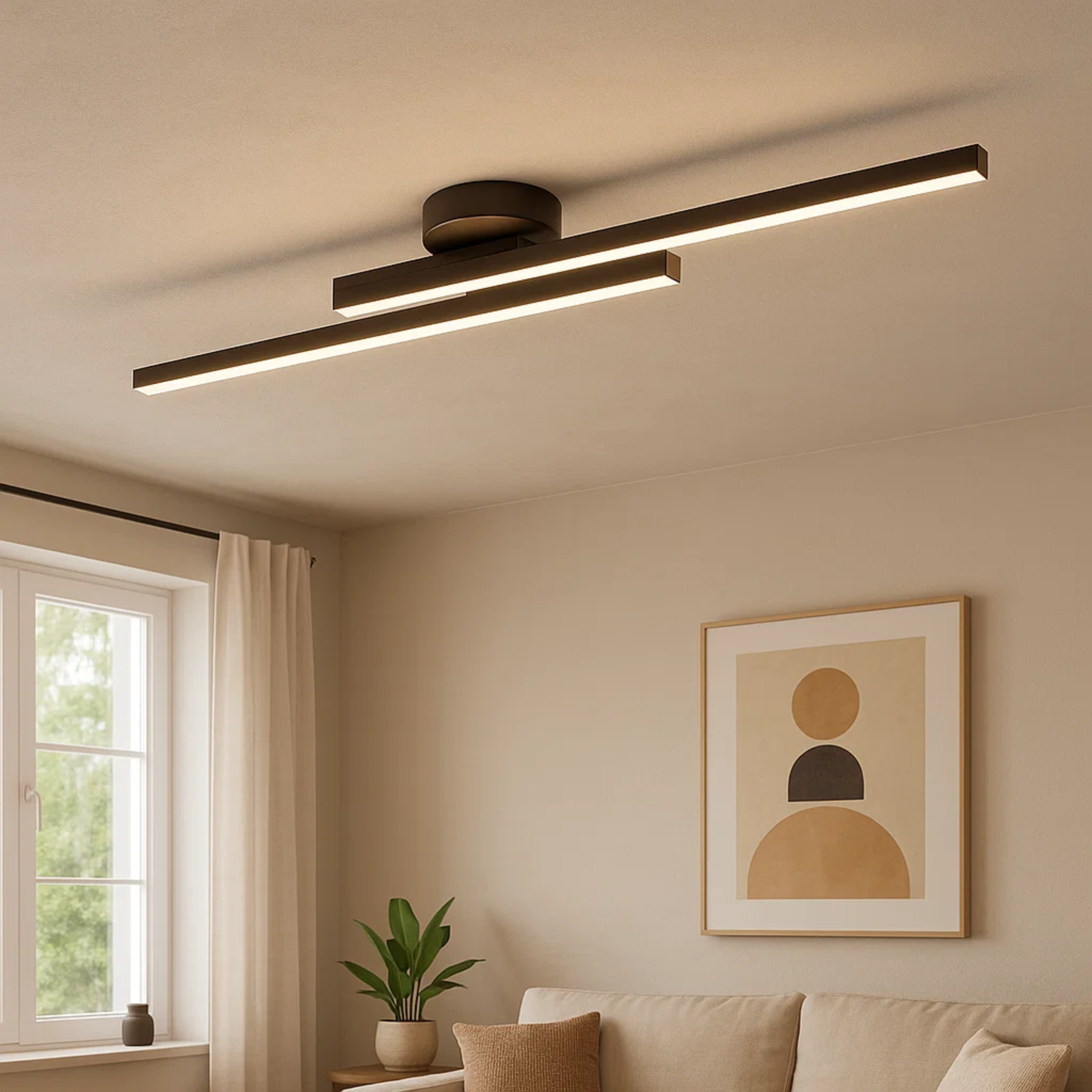 Strakke moderne plafondlamp