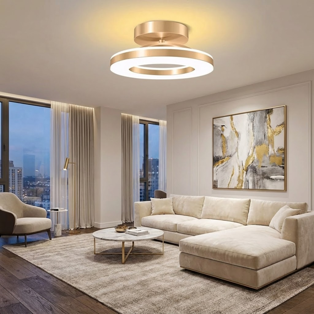 Ronde LED ring plafondlamp voor rustig licht