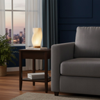 Scandinavische tafellamp met golvende kap in drie modellen