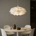 Japandi witte bloemvormige plafondlamp