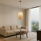 Japandi hanglamp met papieren lantaarnkap