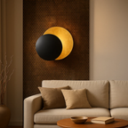 LED-wandlamp in overlappende ronde schijfvorm